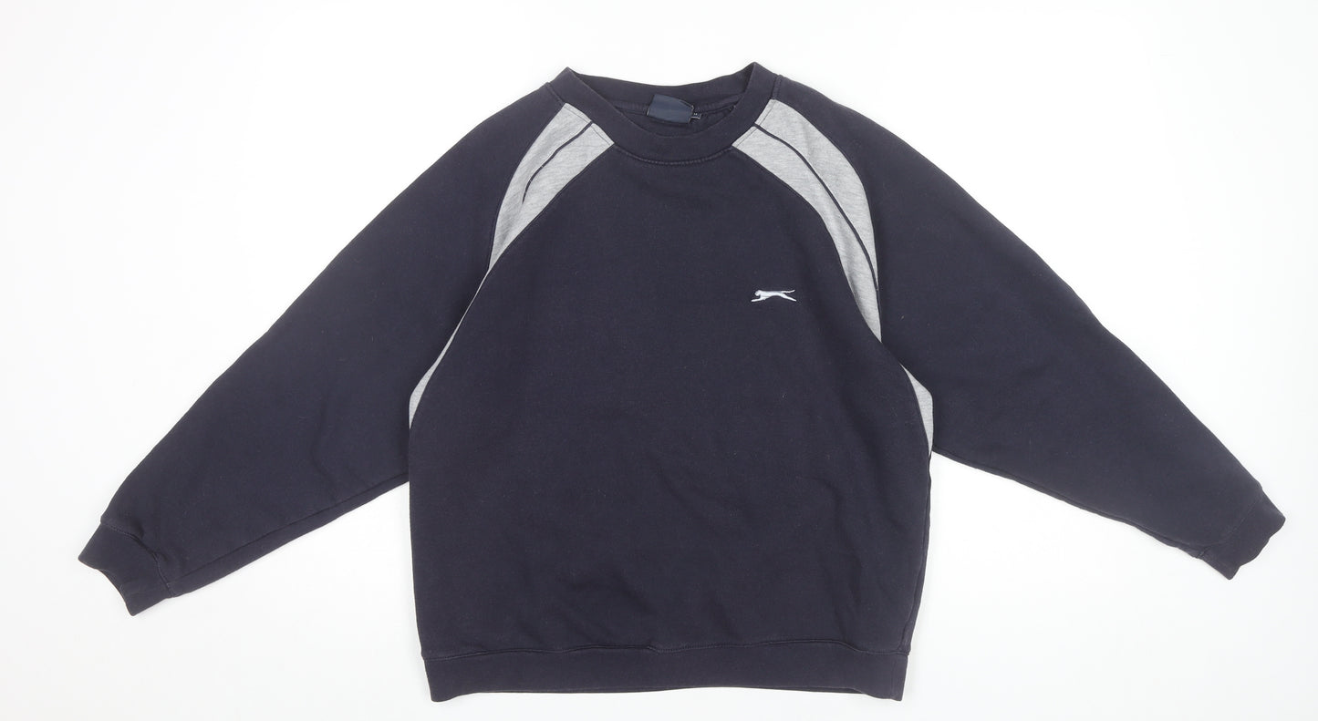 Slazenger Men’s Black Sweatshirt M Pullover Crew Neck Long Sleeve