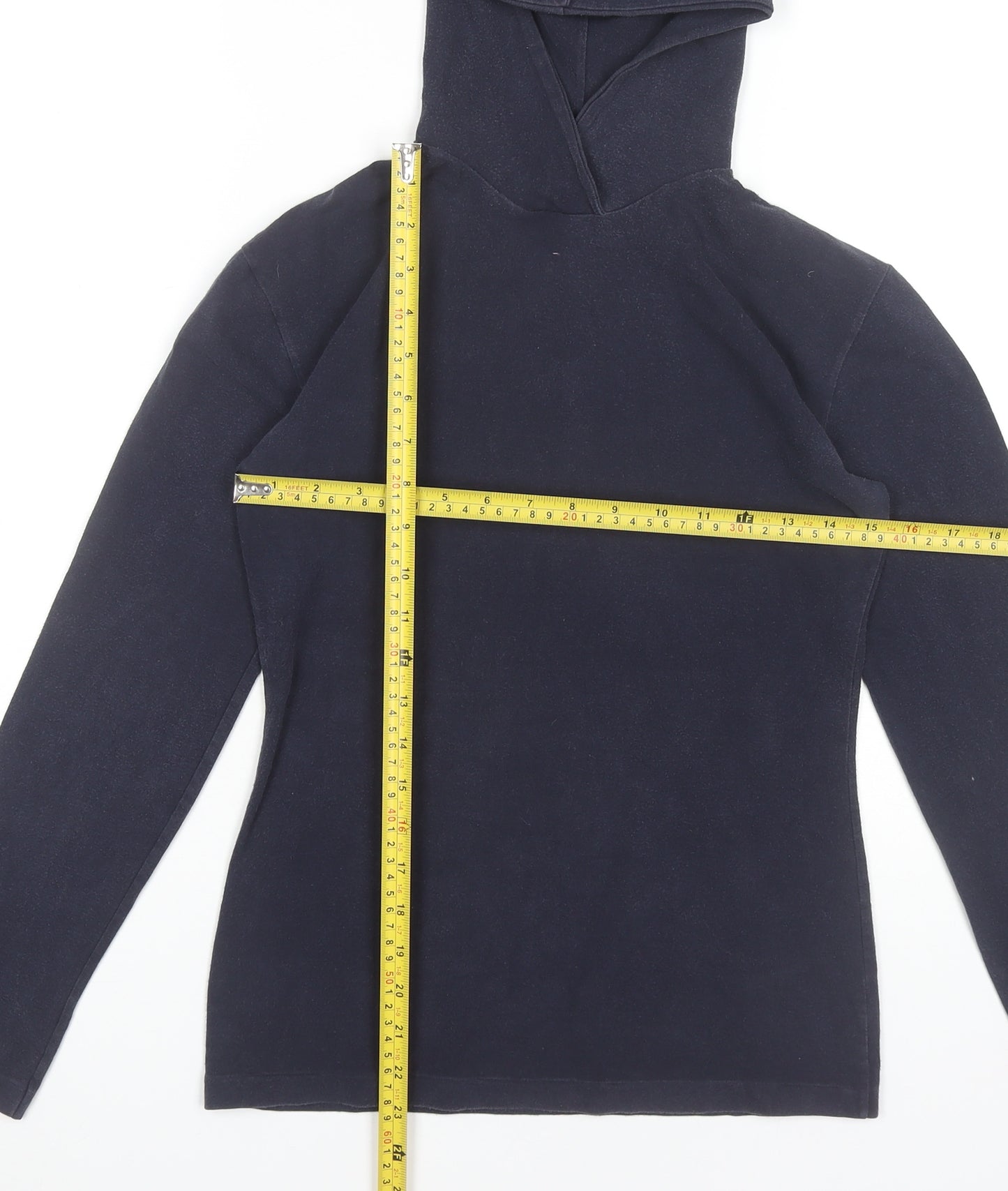 Joseph Women’s Blue Pullover Hoodie Size M Cotton Long Sleeve