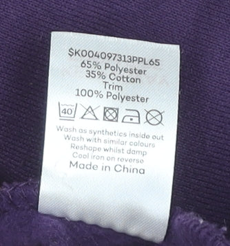 Bm Casual Women’s Purple Fleece Lined Zip Waistcoat Size 12
