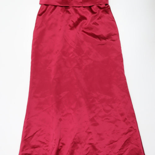Dessy Collection Women’s Red Strapless Maxi Dress UK 12
