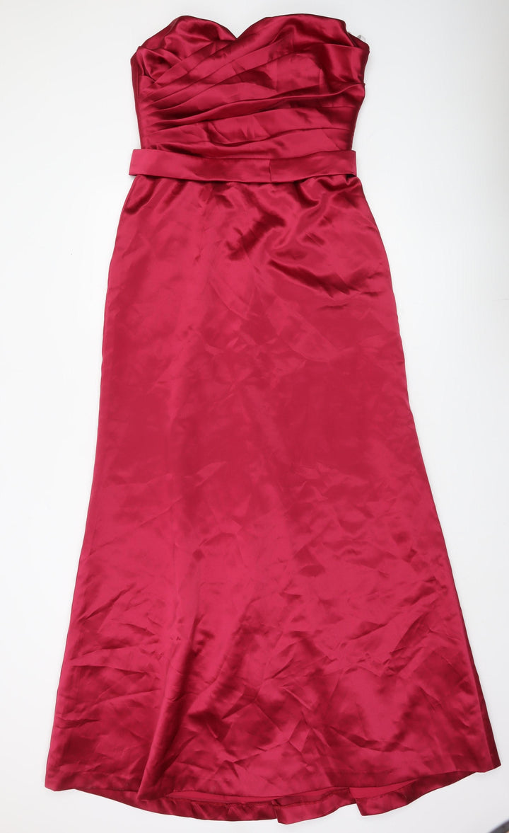Dessy Collection Women’s Red Strapless Maxi Dress UK 12