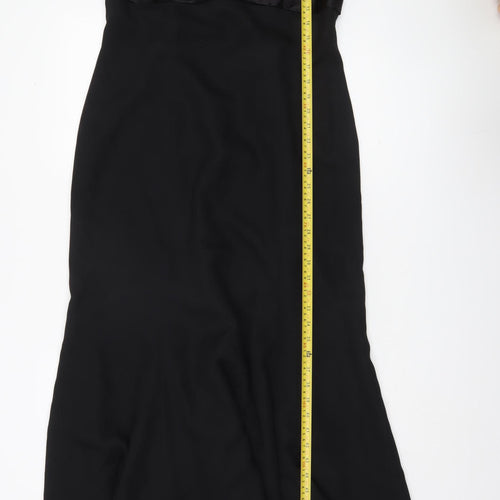 Kris Marcelli Womens Black Size 10 Long Sheath Formal Dress