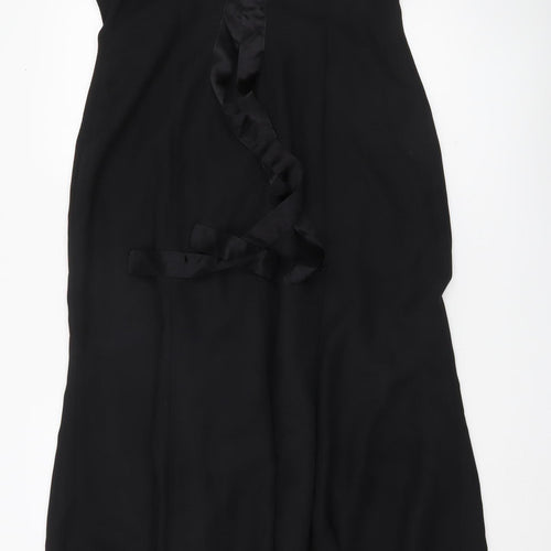 Kris Marcelli Womens Black Size 10 Long Sheath Formal Dress