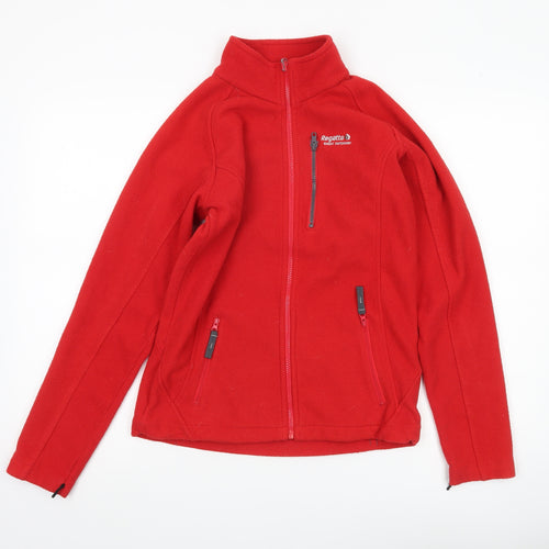 Regatta Boys Red Fleece Full Zip Jacket Size 14 Years Outdoor Hiking