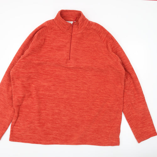 Mountain Warehouse Mens Red XL 1/2 Zip Pullover Fleece Sweatshirt