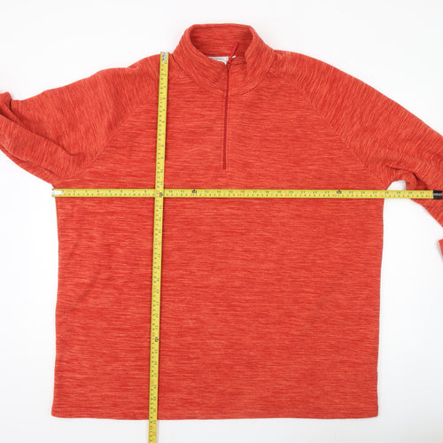 Mountain Warehouse Mens Red XL 1/2 Zip Pullover Fleece Sweatshirt