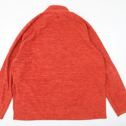 Mountain Warehouse Mens Red XL 1/2 Zip Pullover Fleece Sweatshirt
