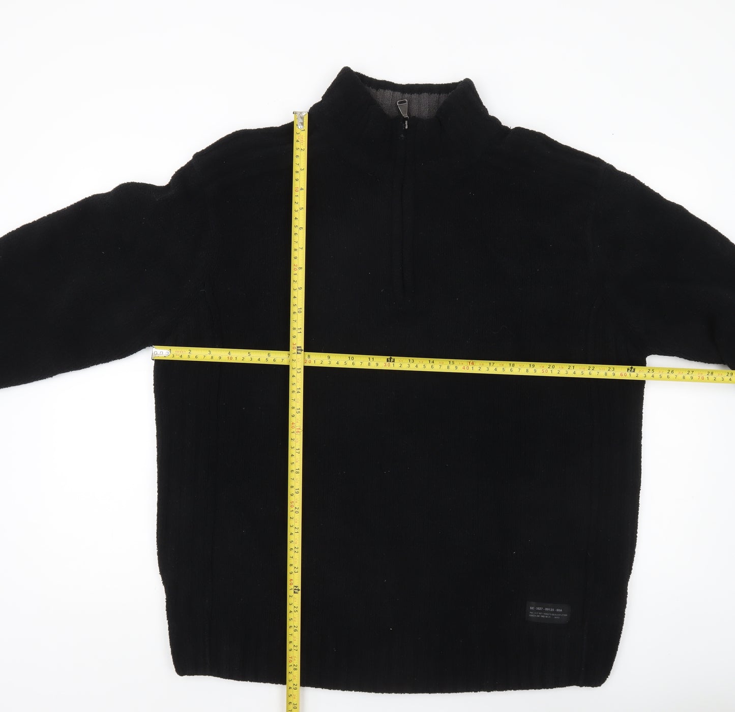 Next Men’s Black XL Fleece 1/4 Zip Pullover Sweatshirt