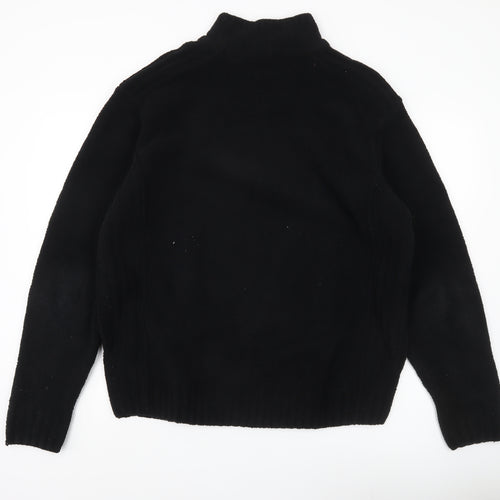 Next Men’s Black XL Fleece 1/4 Zip Pullover Sweatshirt