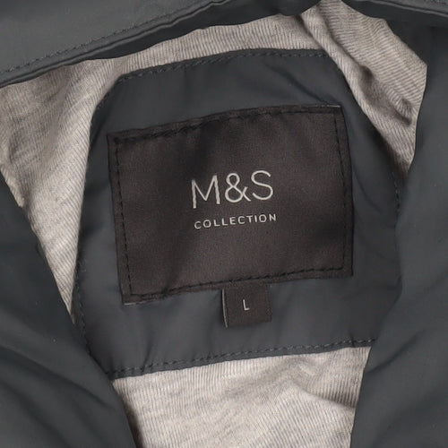 Marks and Spencer Men’s Blue Basic Jacket L Regular Fit Full Zip