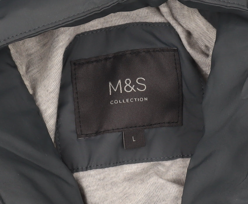 Marks and Spencer Men’s Blue Basic Jacket L Regular Fit Full Zip