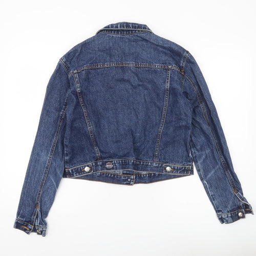 Berretto Womens Blue Denim Jacket Size 12 Button Front Casual