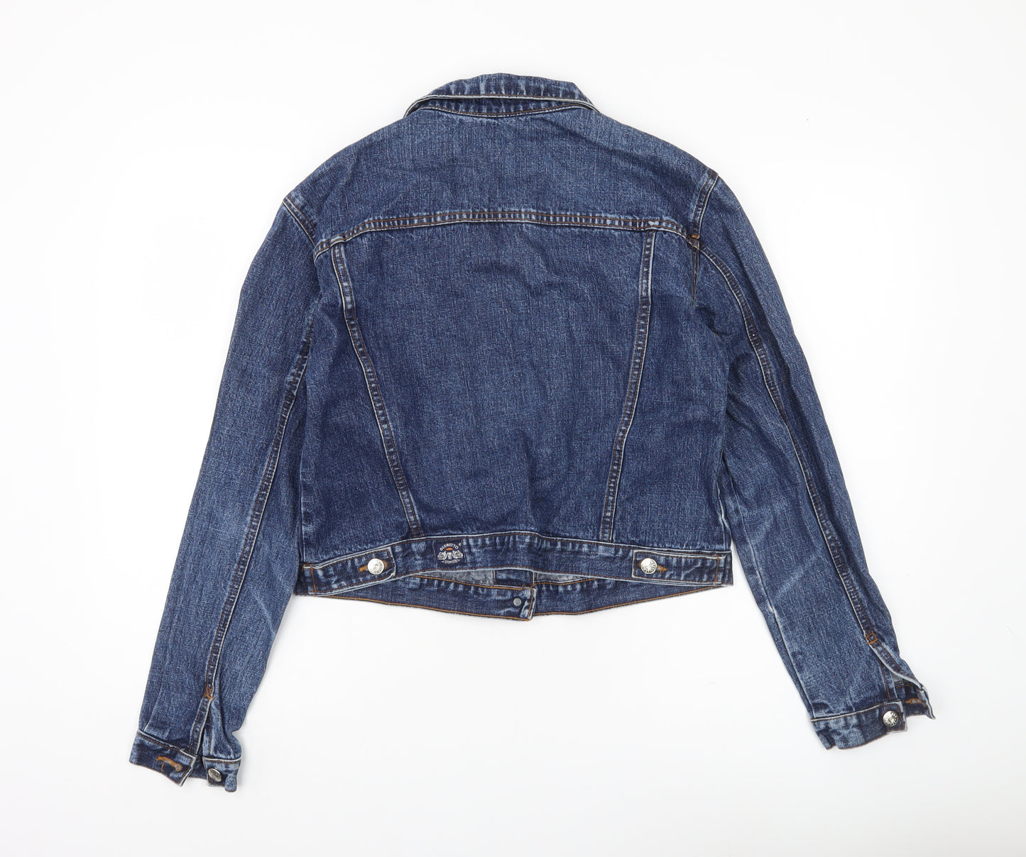 Berretto Womens Blue Denim Jacket Size 12 Button Front Casual