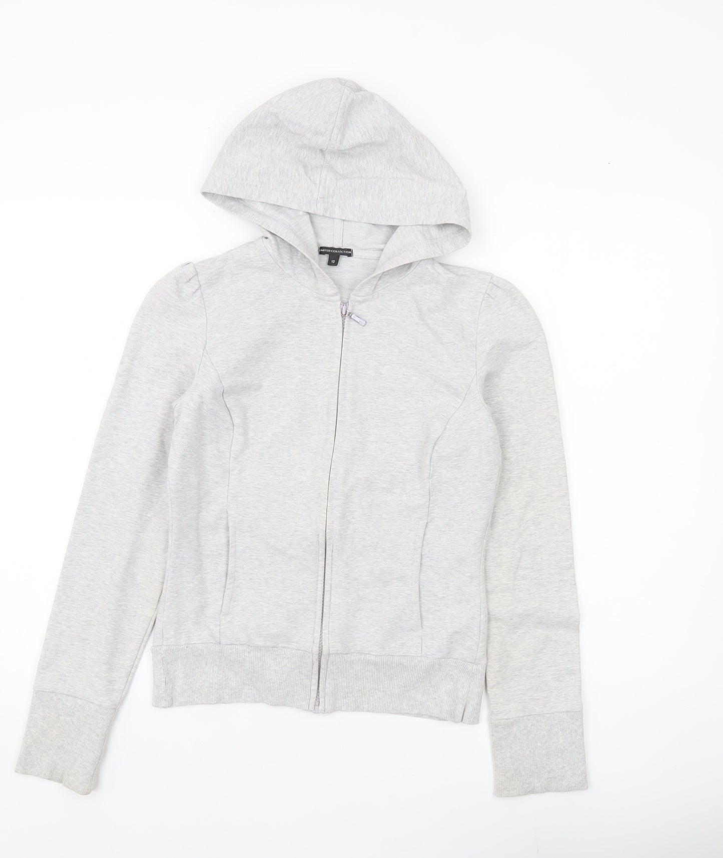 Marks and Spencer Womens Grey Full Zip Hoodie Size 10 Regular