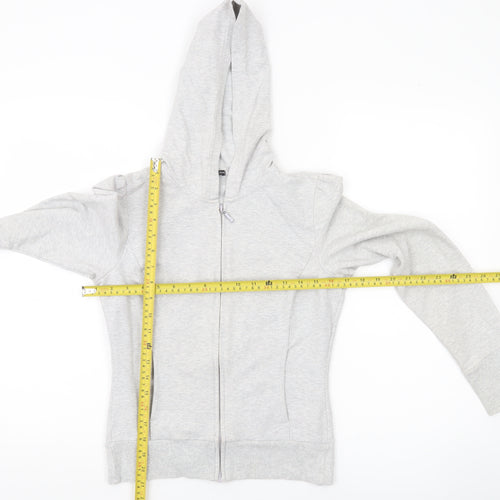 Marks and Spencer Womens Grey Full Zip Hoodie Size 10 Regular