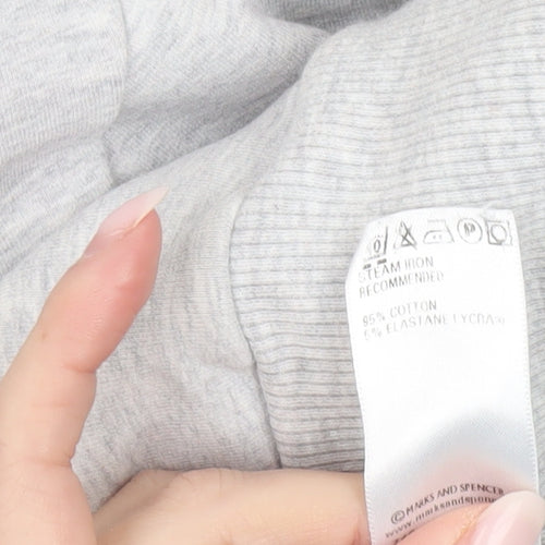Marks and Spencer Womens Grey Full Zip Hoodie Size 10 Regular