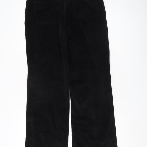 Miladys Womens Black Corduroy Straight Leg Trousers Size 6