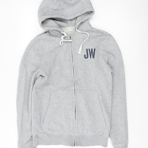 Jack Wills Men's Grey XS Full Zip Hoodie University Style