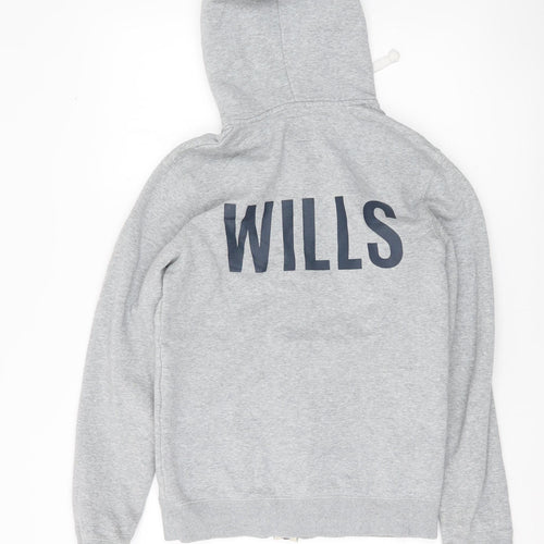 Jack Wills Men's Grey XS Full Zip Hoodie University Style