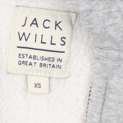 Jack Wills Men's Grey XS Full Zip Hoodie University Style