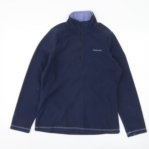 Craghoppers Women's Blue Fleece Sweatshirt UK10 Regular Fit Outdoor