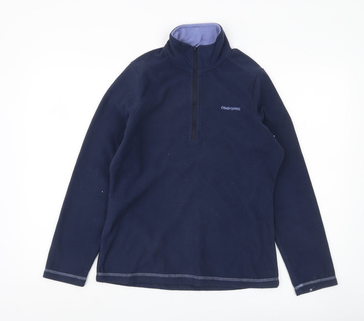 Craghoppers Women's Blue Fleece Sweatshirt UK10 Regular Fit Outdoor