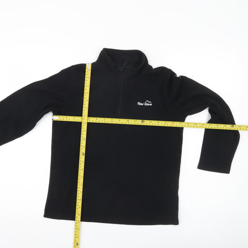 Peter Storm Boys Black Fleece 1/4 Zip Sweatshirt 11-12 Years Outdoor