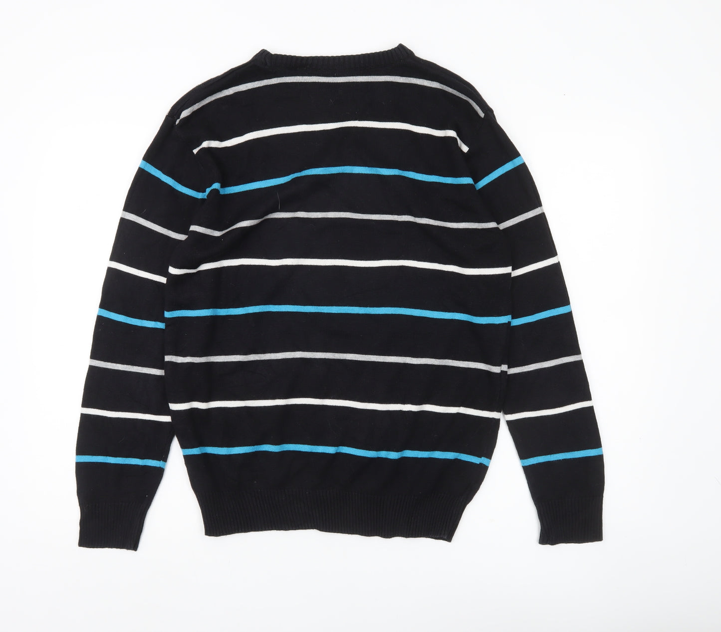 Romeo di Parma Men's Black Striped L Pullover Jumper