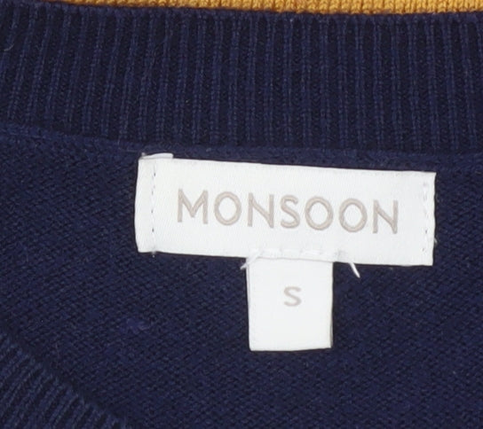 Monsoon Womens Multicoloured Striped Pullover Jumper S