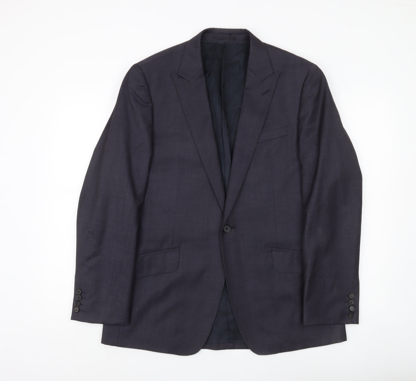 Jaeger Men’s Blue Wool Slim Fit 40S Blazer Jacket