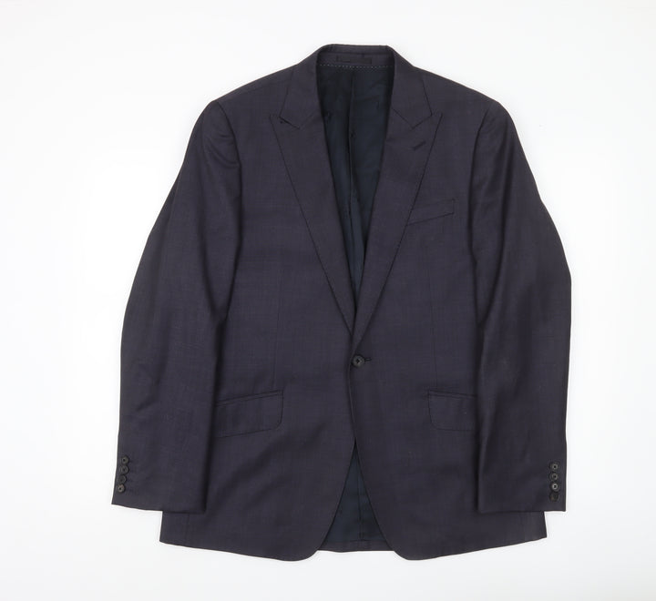 Jaeger Men’s Blue Wool Slim Fit 40S Blazer Jacket