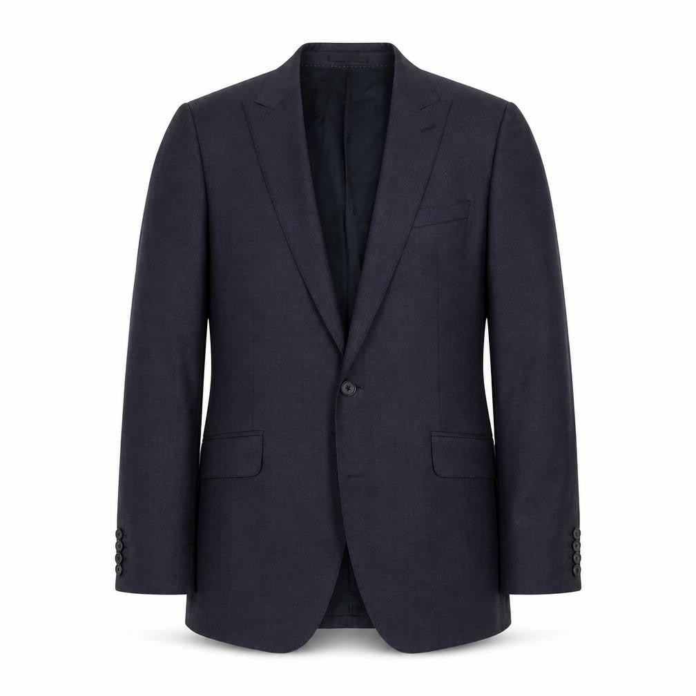 Front view of Jaeger Men’s Blue Wool Slim Fit 40S Blazer Jacket
