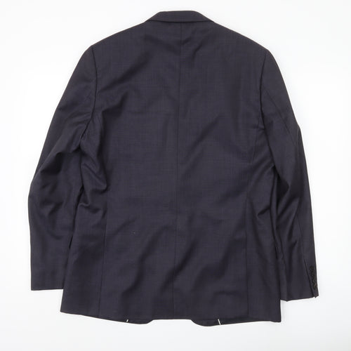Jaeger Men’s Blue Wool Slim Fit 40S Blazer Jacket