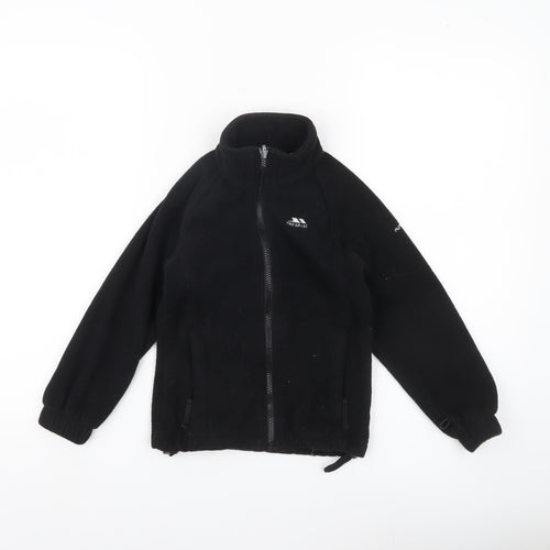 Trespass Boys Black Fleece Full Zip Basic Jacket 5-6 Years