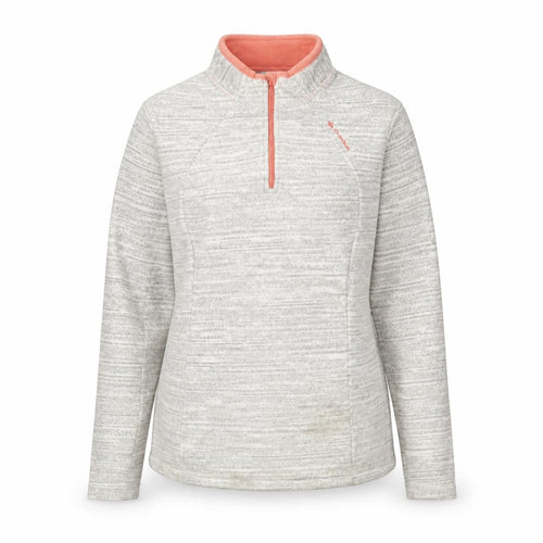 Decathlon Women’s Beige Fleece Sweatshirt L 1/4 Zip Pullover Outdoor
