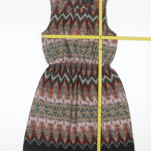New Look Women’s Multicoloured Geometric Shift Dress Size 10