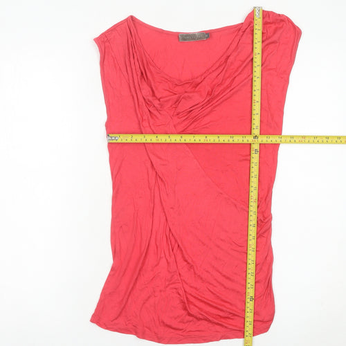 Mint Velvet Women’s Red Wrap Blouse Size 12 Sleeveless Viscose