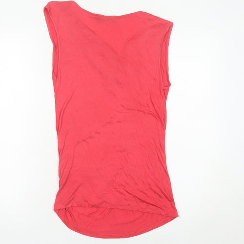 Mint Velvet Women’s Red Wrap Blouse Size 12 Sleeveless Viscose