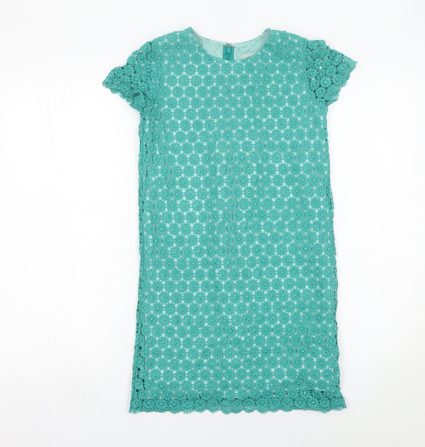 Jigsaw Junior Girls Green Lace Shift Dress 10-11 Years Party Wedding