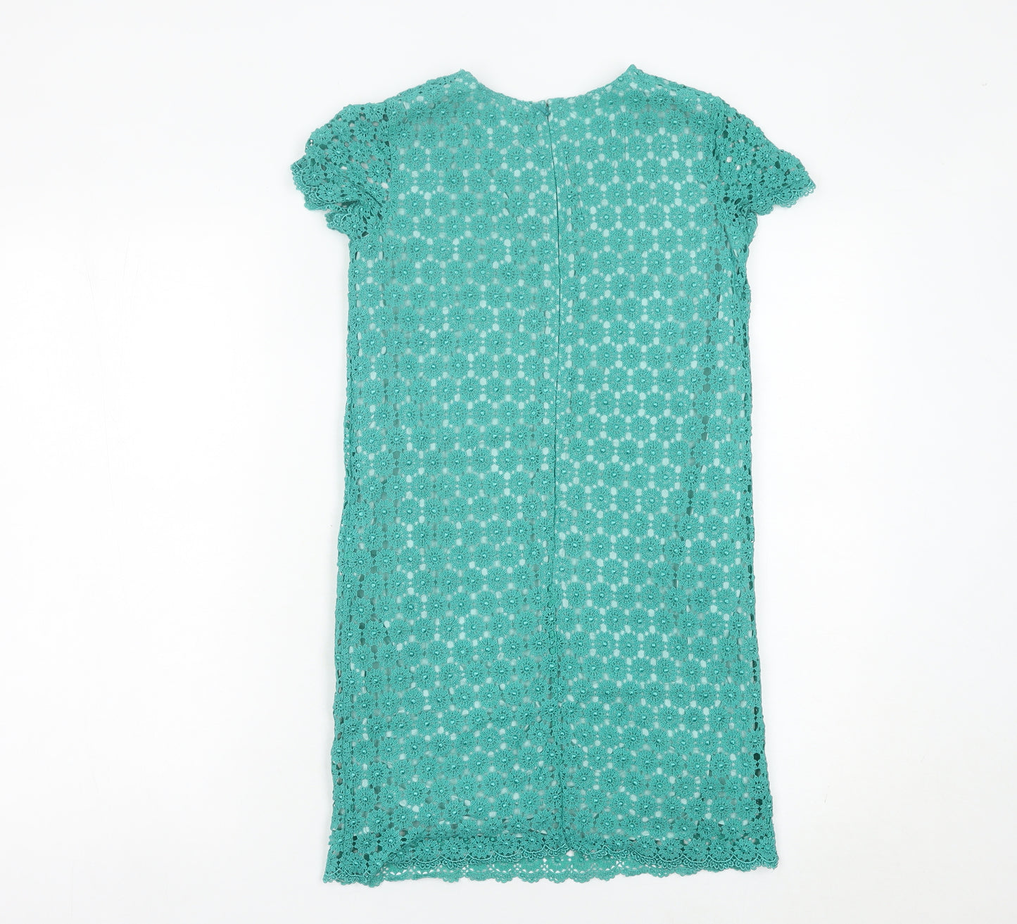 Jigsaw Junior Girls Green Lace Shift Dress 10-11 Years Party Wedding