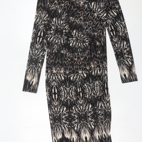 Debenhams Women’s Multicoloured Animal Print Bodycon Dress Size 12