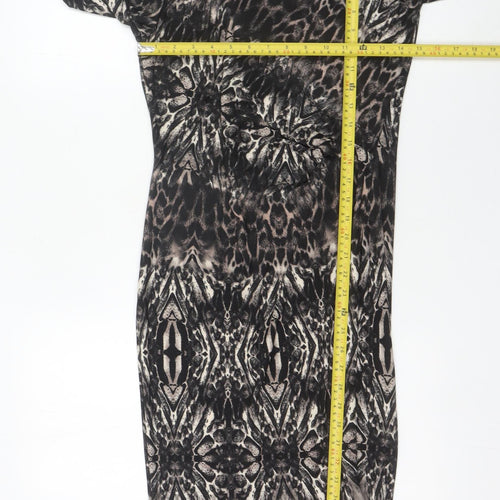 Debenhams Women’s Multicoloured Animal Print Bodycon Dress Size 12