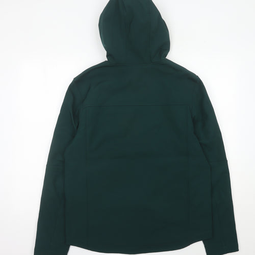 Marks and Spencer Men’s Green Hooded Softshell Jacket M 38-40" Regular Zip