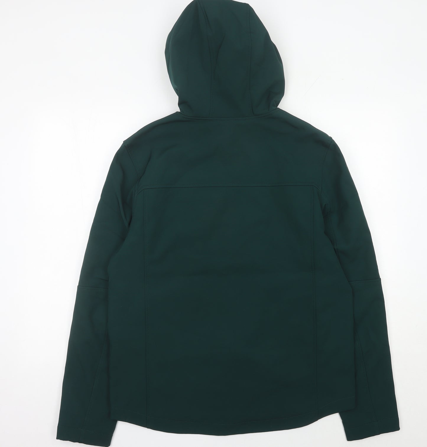 Marks and Spencer Men’s Green Hooded Softshell Jacket M 38-40" Regular Zip