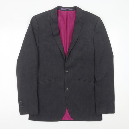 Marks and Spencer Men’s Grey 36R Long Blazer Jacket Single Breasted