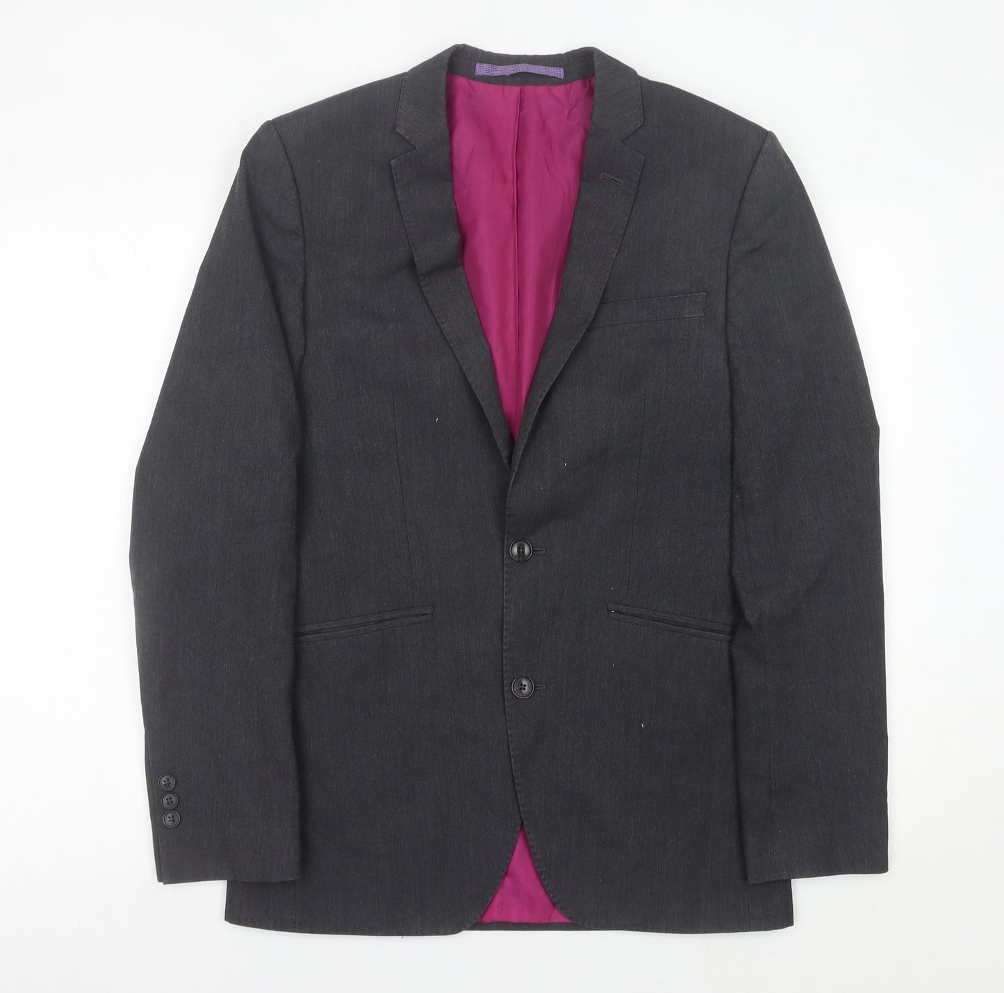 Marks and Spencer Men’s Grey 36R Long Blazer Jacket Single Breasted