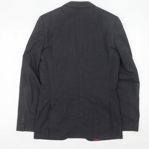 Marks and Spencer Men’s Grey 36R Long Blazer Jacket Single Breasted
