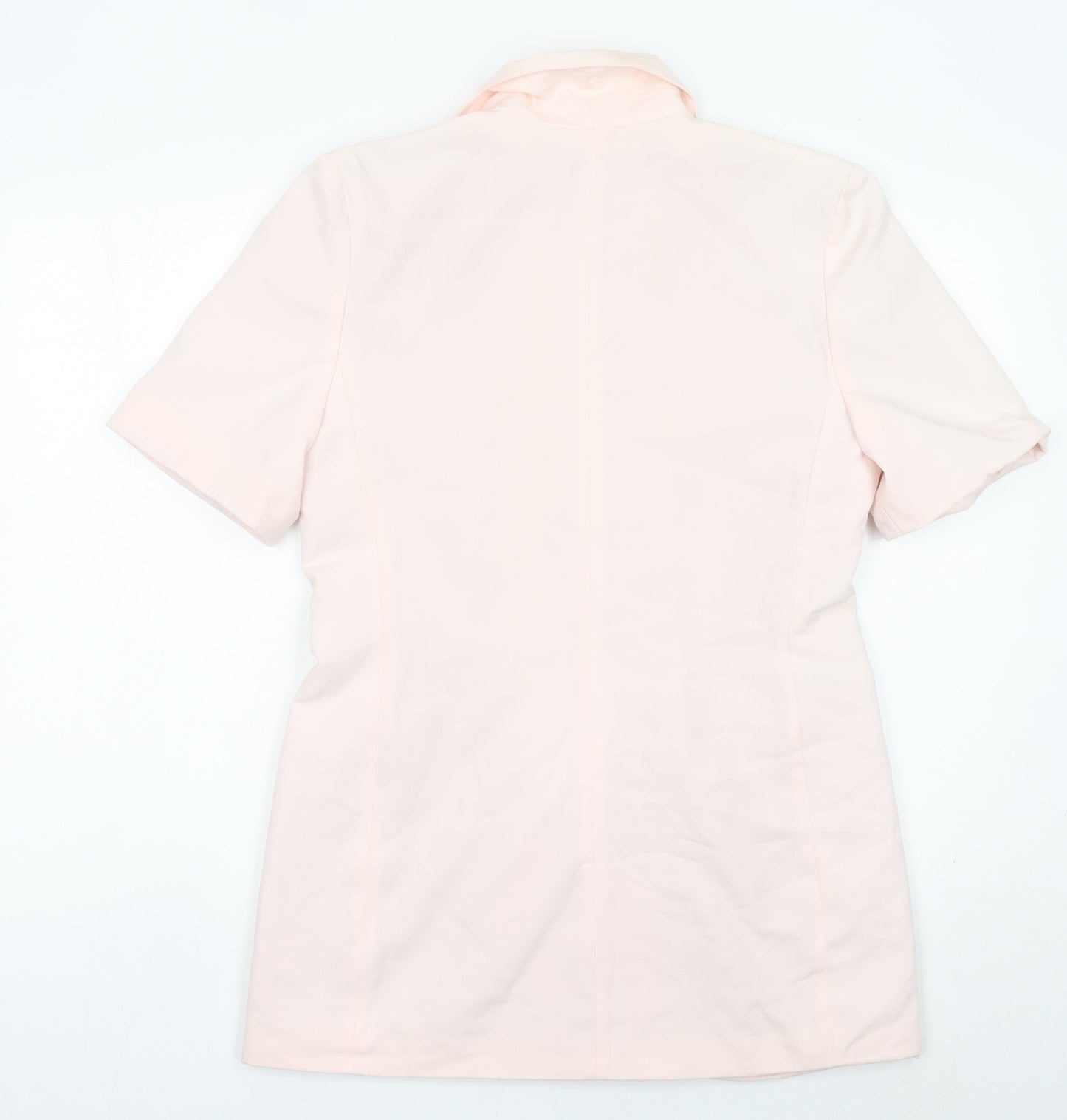Etam Women’s Pink Size 12 Short Sleeve Suit Jacket Blazer Workwear