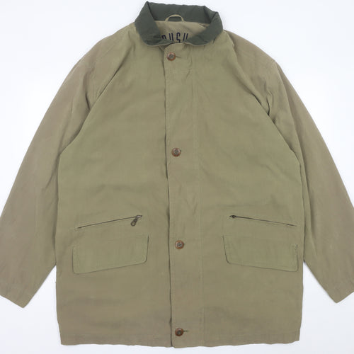 Bush Mens Green Mid-Length Overcoat Jacket Size 44 Regular