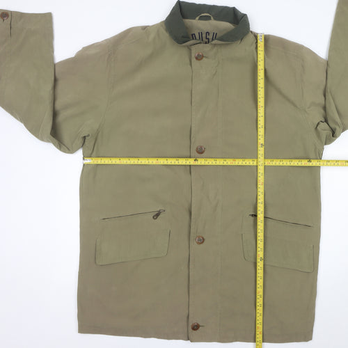 Bush Mens Green Mid-Length Overcoat Jacket Size 44 Regular